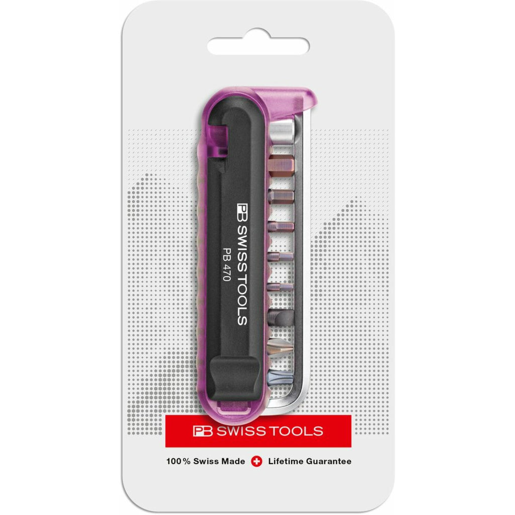 PB Swiss Tools PB 470.Purple CN BikeTool: Pocket Tool With 9 Screwdriv ...