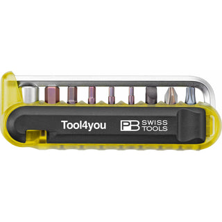 PB Swiss Tools PB 470.Yellow CN BikeTool: Pocket Tool With 9 Screwdriving Tools