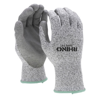 NSI GLV-300M Black/White Nylon Cut-Resistant Gloves, Nitrile Palm, Medium