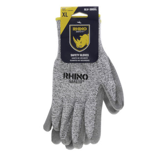 NSI GLV-300XL Black/White Nylon Cut-Resistant Gloves, Nitrile Palm, Extra Large