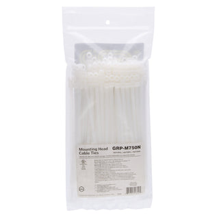 NSI GRP-M750N 7.5”, Natural Screw Mount 50lb Cable Ties, 100 Pack