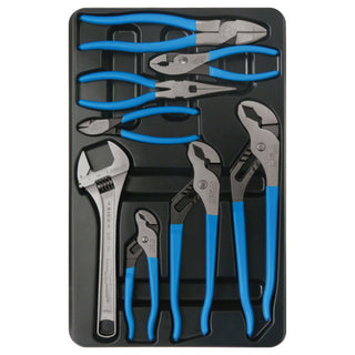 Channellock GS-28 8PC V-Jaw Pliers Set with Wrench