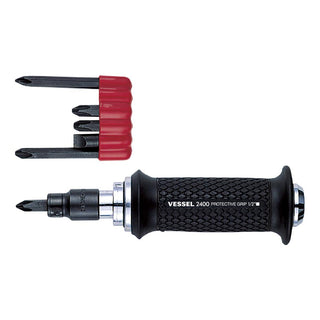 Vessel ID240001 Manual Impact Driver with Cushion Grip Handle 5/16" Hex & 1/2" SQ Drive Set