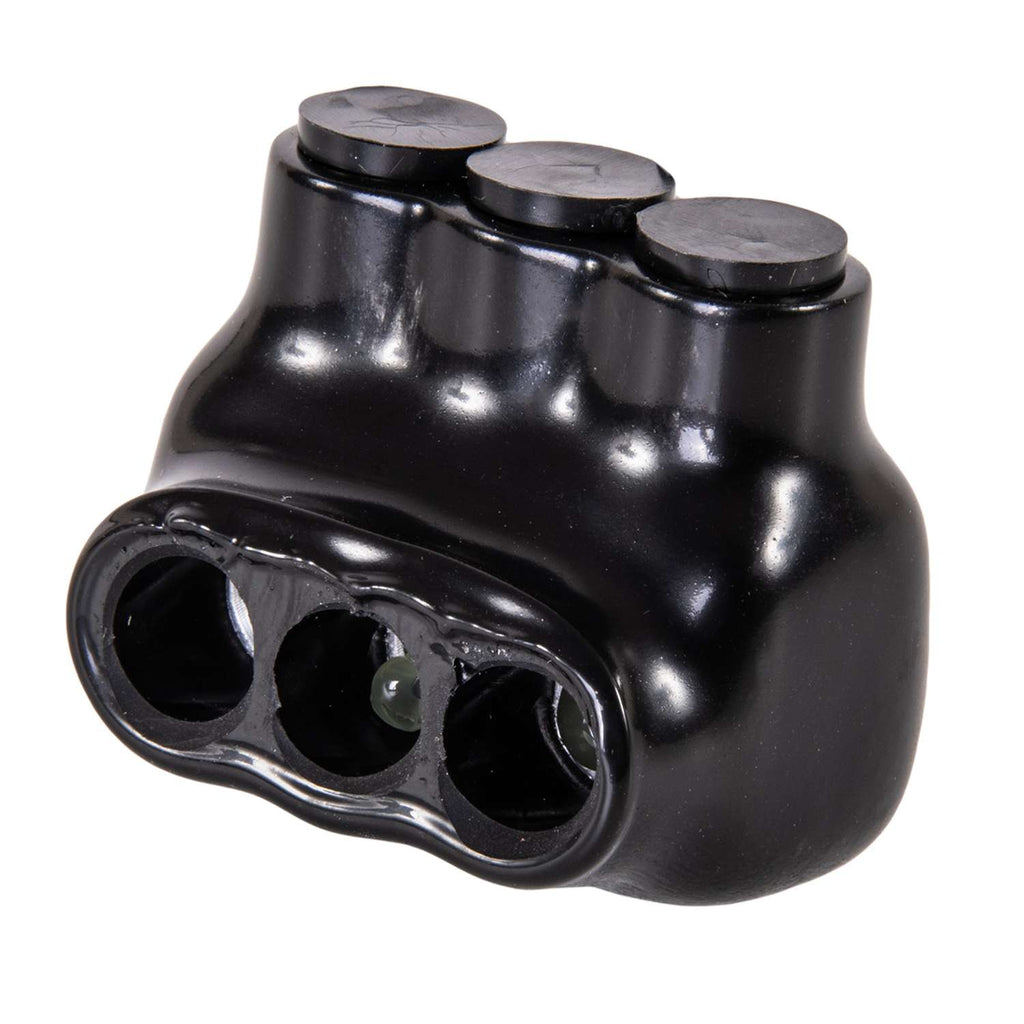 Polaris IPL4-3 3-Port Black Multi-Tap Pre-Insulated Connector, 4-14 Ga ...