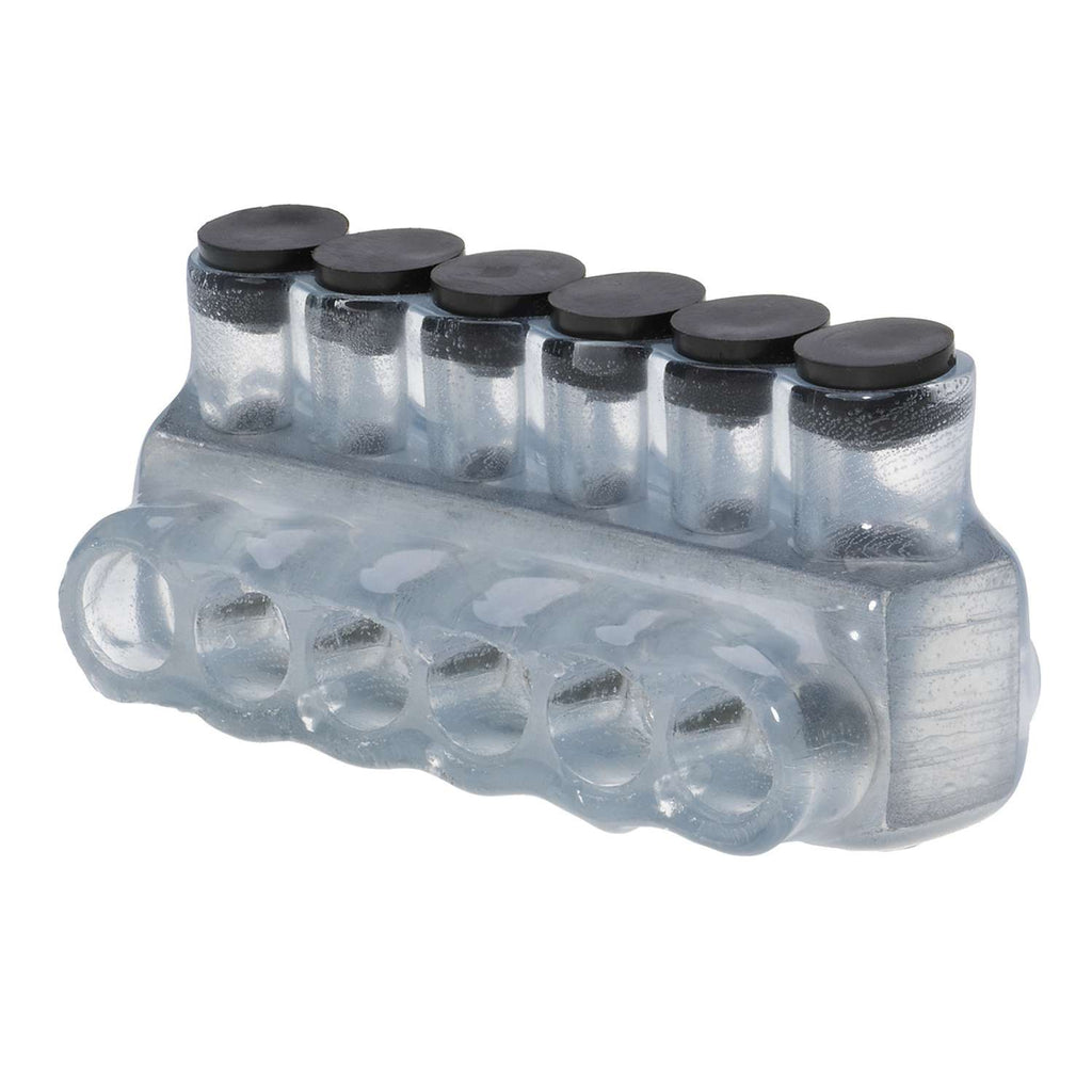 Ipl Connector Polaris IPL4-6CB 6-Port Clear Multi-Tap Pre-Insulated Connector, 4-14 ...