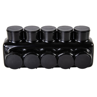 Polaris IPLD250-5 5-Port Black Multi-Tap Pre-Insulated Connector, 250 MCM – 6 AWG