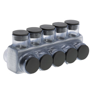 Polaris IPLD500-5C 5-Port Clear Multi-Tap Pre-Insulated Connector, 500 MCM – 4 AWG