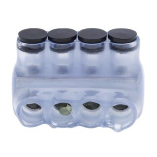 Polaris IPLD4-4CB 4-Port Clear Multi-Tap Pre-Insulated Connector, 4 AWG – 14 AWG, Bag