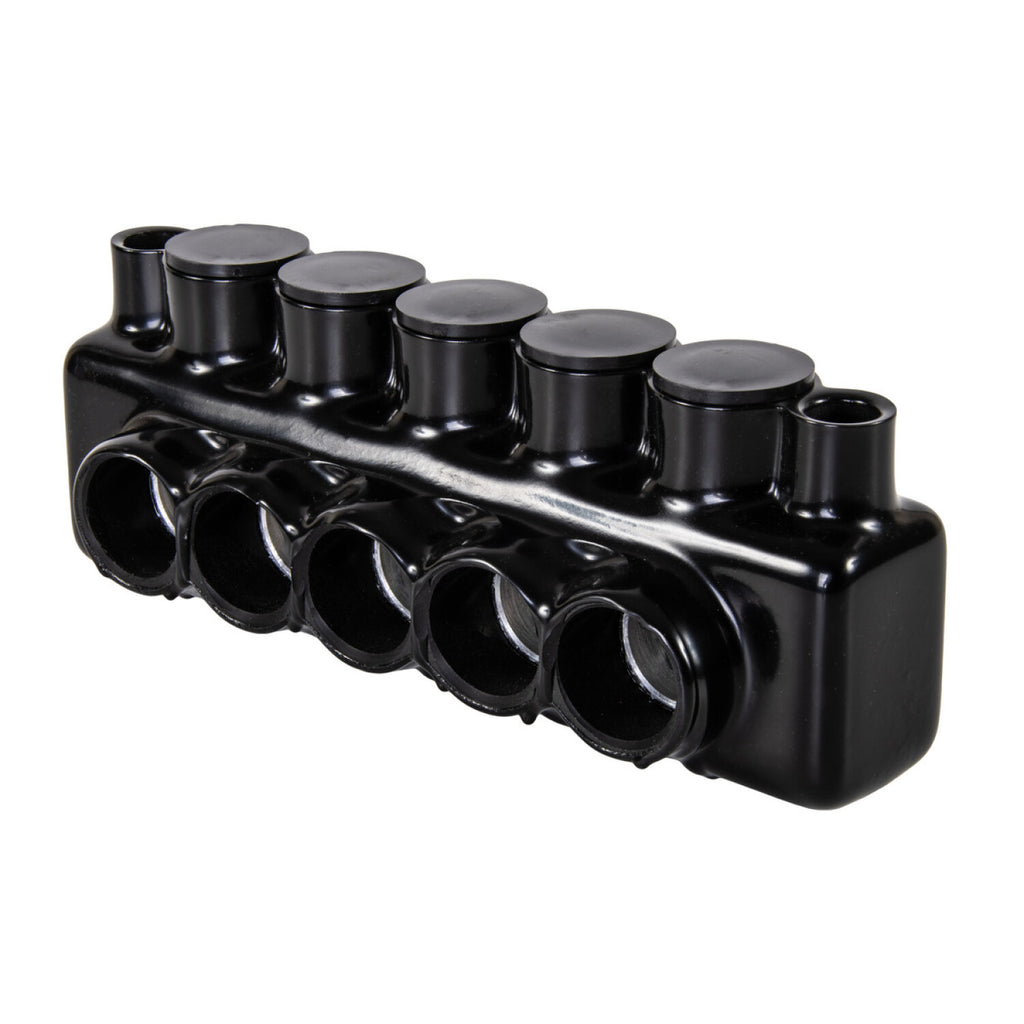 Polaris IPLMD500-5 5-Port Black Mountable Pre-Insulated Connector, 500 ...