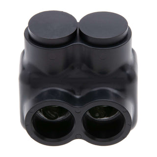 Polaris IT-3/0B 2-Port Black Multi-Tap Pre-Insulated Connector, 3/0 – 6 AWG, Bag