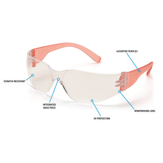 Pyramex SN4110S Pyramex Safety - Intruder - Blue Temples/Clear-Hardcoated Lens