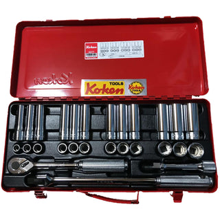 Ko-Ken 4277 1/2 Sq. Dr. Socket set 12 point 27 pieces