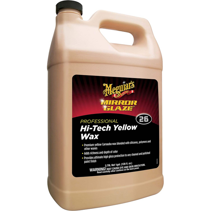 Meguiar's M2601 Mirror Glaze Hi-Tech Yellow Wax, 1 Gallon, Liquid