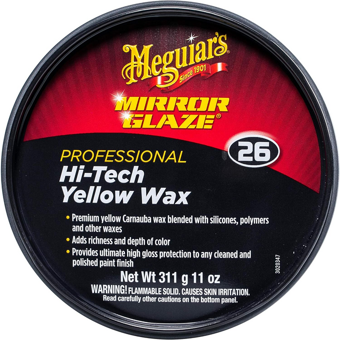 Meguiar's M2611 Mirror Glaze Hi-Tech Yellow Wax, 11 .oz, Paste