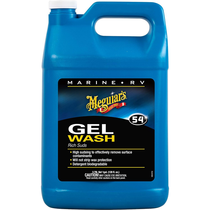 Meguiar's M5401 Marine/RV Rich Suds Gel Wash, 1 Gallon, Liquid