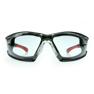 Radians OBL1 Obliterator IQ Anti-Fog Foam Lined Safety Eyewear - Black/Red Frame