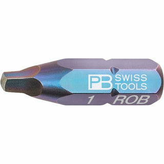 PB Swiss Tools PB C6.185/1 Square Drive Bit, Robertson, 2.3mm x 25mm
