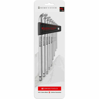 PB Swiss Tools PB 2222.LH-10 CN 90°–100° Key L-Wrenches Set, Hex