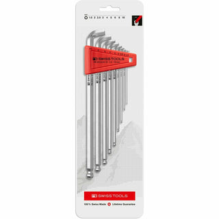 PB Swiss PB 2212.LH-10 CN Ballpoint Hex Key L- Wrenches for Hexagon Socket Screws, Long
