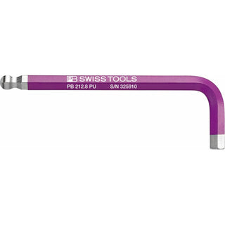 PB Swiss Tools PB 212.8 PU Rainbow L-key, Inbus With Ball End, Purple, 8 mm