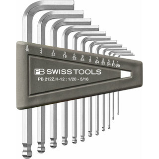 PB Swiss PB 212Z.H-12 Key L- Wrenches with ball point, set in a practical plastic holder