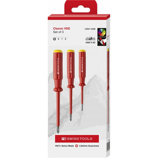PB Swiss Tools PB 5548.CBB Classic VDE screwdriver set, fully insulated up to 1000 V AC/1500 V DC