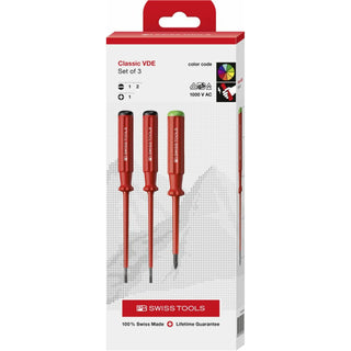 PB Swiss Tools PB 5551.CBB Classic VDE screwdriver set in a high-quality paperboard box