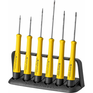 PB Swiss Tools PB 8641.ESD Precision Screwdriver Set Slotted/Phillips Soft-Grip ESD-Safe Electronics 6-Piece