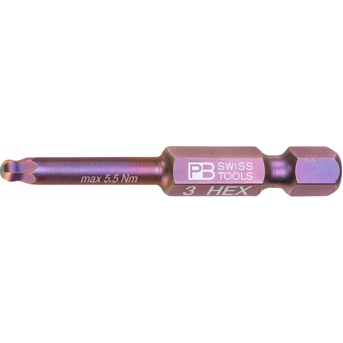 PB Swiss Tools PB E6.212/3 Precisionbit, Shape E 6.3 (1/4″), With Ball End