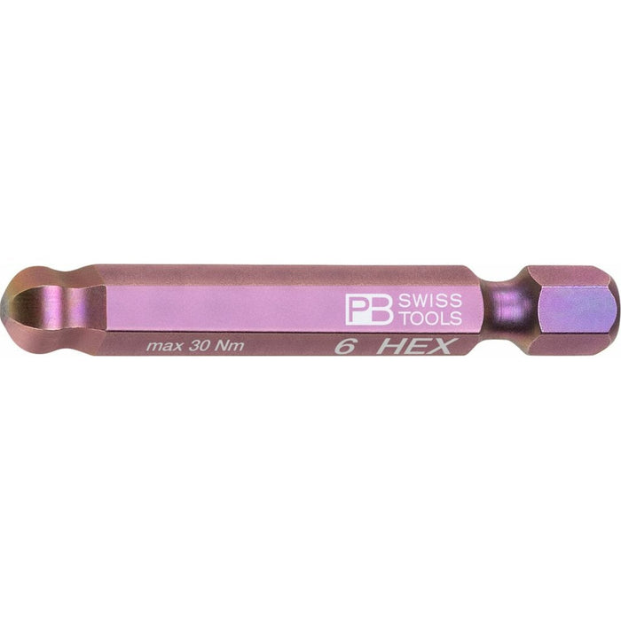 PB Swiss Tools PB E6.212/6 Precisionbit, Shape E 6.3 (1/4″), With Ball End