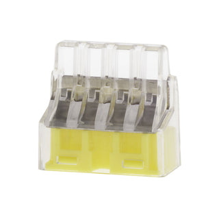 NSI PIWC-4-B Clear 4-Wire Push-In Wire Connector, Solid or Stranded, 400 Bag