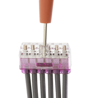 NSI PIWC-6-C Purple 6-Wire Push-In Wire Connector, Solid/Stranded, 50 Carton
