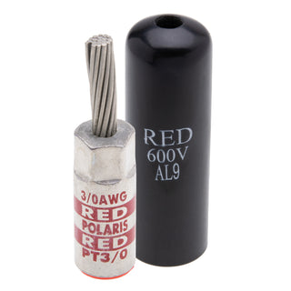 NSI PT3/0 1/0 AWG Aluminum Pin Terminal – Red – Copper Pin
