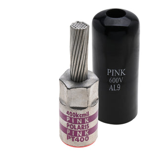 NSI PT400 250 MCM Aluminum Pin Terminal – Pink – Copper Pin