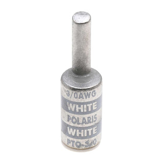 NSI PTO-3/0 1/0 AWG Aluminum Offset Pin Terminal – White – Aluminum Pin