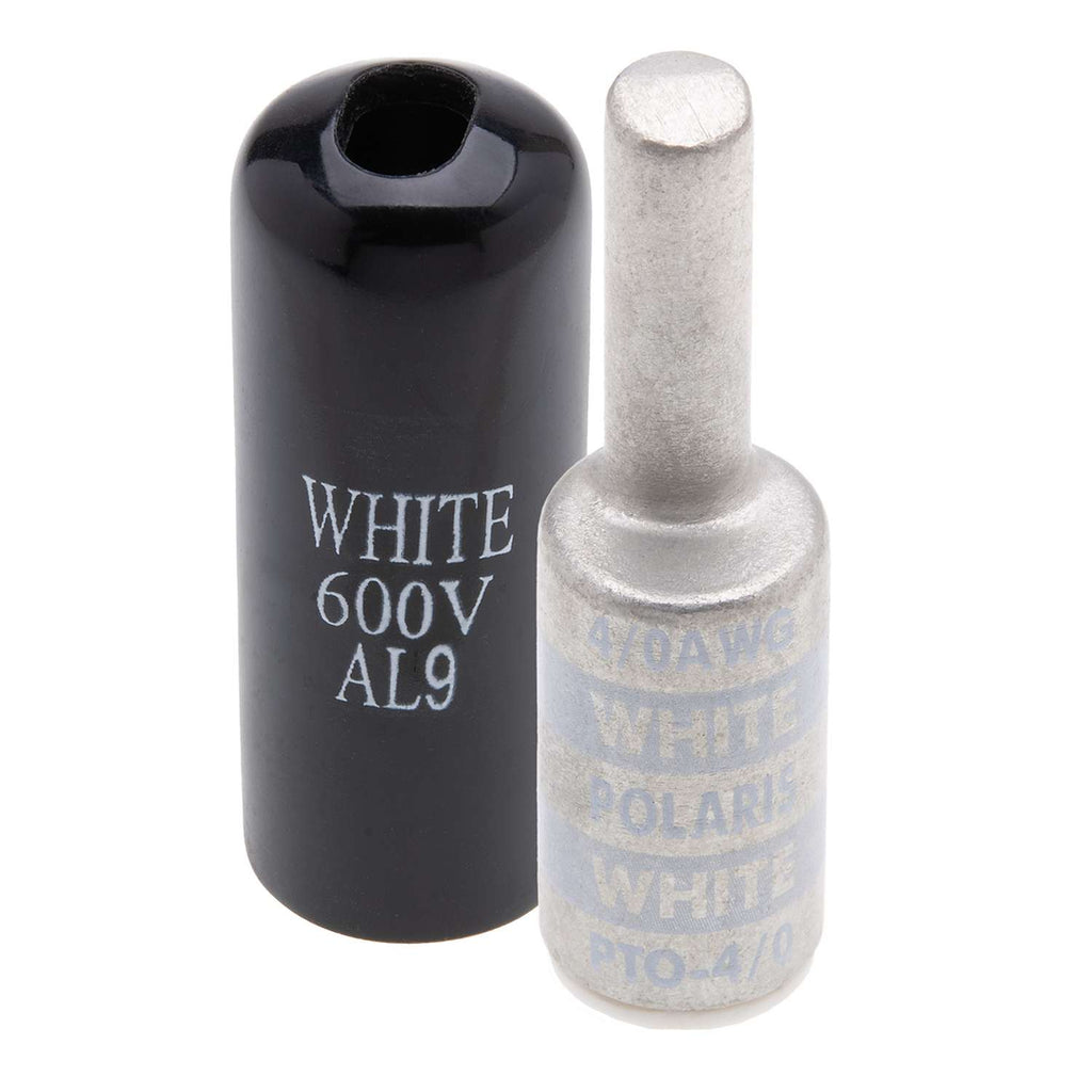 NSI PTO-4/0 2/0 AWG Aluminum Offset Pin Terminal – White – Aluminum Pi ...