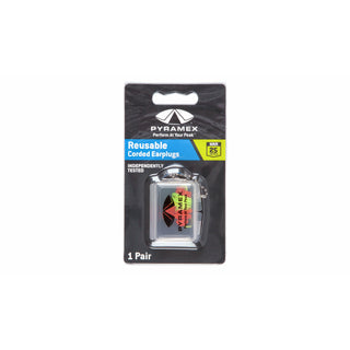 Pyramex PYRP3001 Corded Triple Flange Reuseable Earplug- NRR 27dB