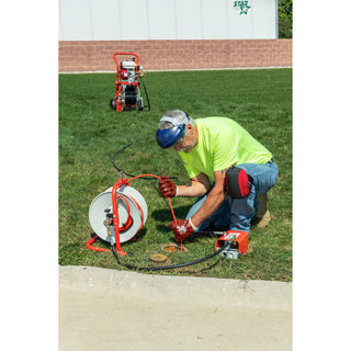 Ridgid 63882 Above With: – H-30 Cart – 110'  x 1⁄4" (33 m x 4.8 mm ) Jet Hose