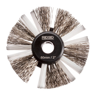 Ridgid 68973 2" (55mm) nylon/steel brush for 5/16" (8mm) cable with nylon and steel strings