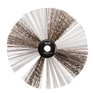 Ridgid 68983 4" (105mm) nylon/steel brush for 5/16" (8mm) cable with nylon and steel strings