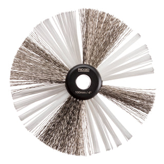 Ridgid 68993 4" (105mm) nylon/steel brush for 3/8" (10mm) cable with nylon and steel strings