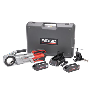 Ridgid 72013 760 FXP Power Drive (12-R), 2x 4Ah FXP Batteries, FXP Charger, Support Arm, Case