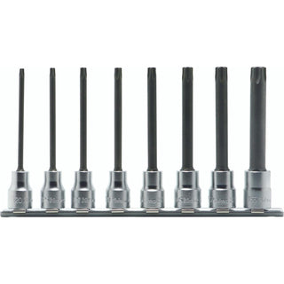 Ko-Ken RS3025/8-L100R 3/8 In Sq. Dr. Bit Socket set TORX® T20-T55 Round shank Length 100mm 8 Pieces