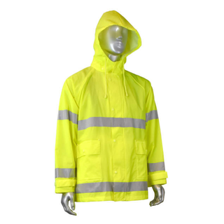 Radians RW25 High Visibility Rainwear Jacket - Hi-Vis Green