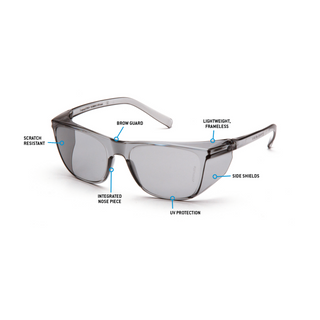 Pyramex S10925S Legacy Light Gray Lens with Light Gray Temples
