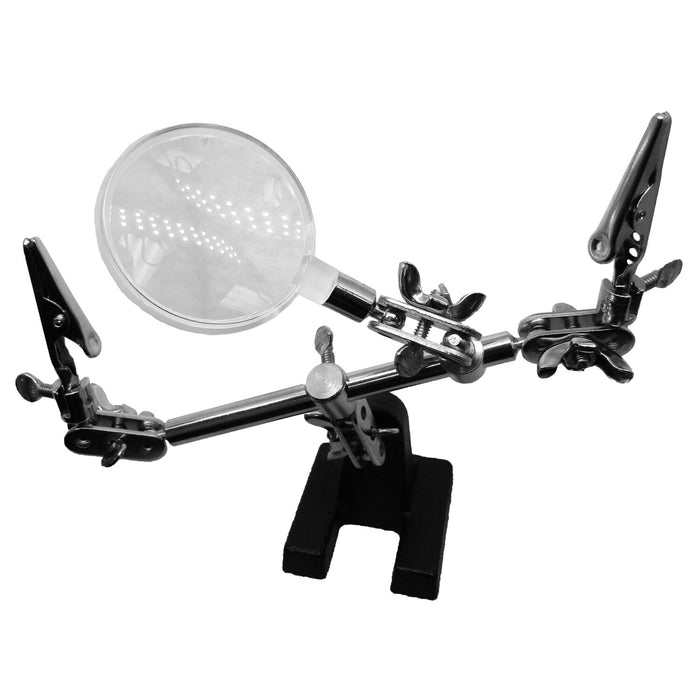 Philmore S393 Helping Hand Double Clip Holder with Magnifier