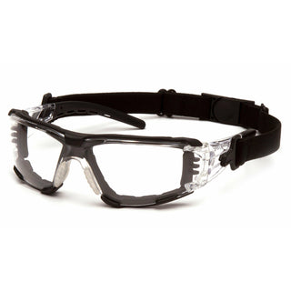 Pyramex SB10210STMFP Pyramex Safety - Fyxate - Black frameClear H2MAX Anti-Fog with Foam Padding