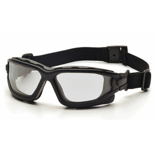 Pyramex SB7010SDT I-Force Clear Dual Pane H2X Anti-Fog Lens with Black Temples/Strap