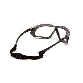 Pyramex SBG10680DT Crossovr Indoor/Outdoor Mirror Anti-Fog Lens with Black and Gray Frame Glasses Safety Glasses