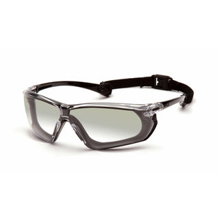 Pyramex SBG10680DT Crossovr Indoor/Outdoor Mirror Anti-Fog Lens with Black and Gray Frame Glasses Safety Glasses